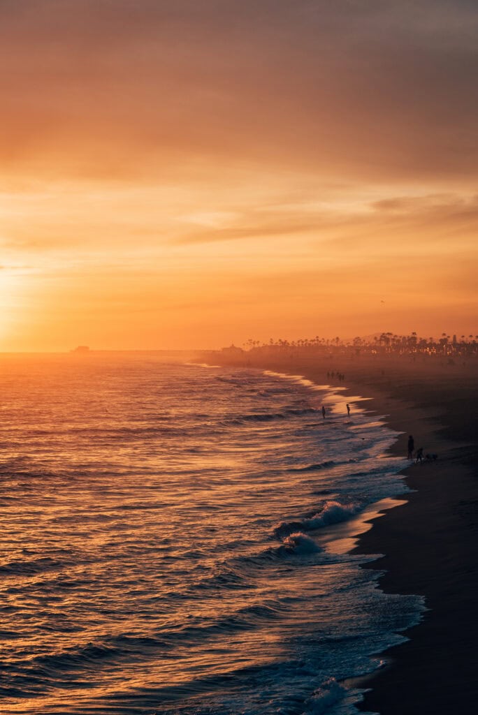View of sunset near family addiction treatment Orange County .