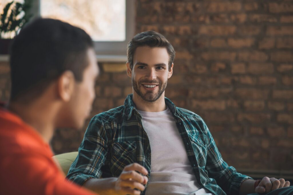 man at recovery support group for mens only rehab vs co ed